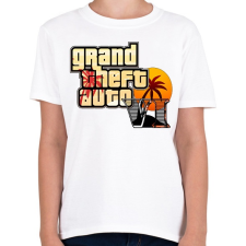PRINTFASHION GTA Vice City - Gyerek póló - Fehér gyerek póló