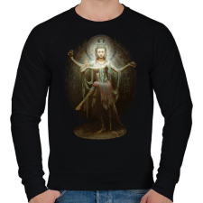 PRINTFASHION Guan Yin as Lord Shiva - Férfi pulóver - Fekete férfi pulóver, kardigán