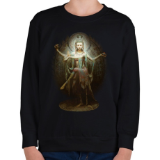 PRINTFASHION Guan Yin as Lord Shiva - Gyerek pulóver - Fekete
