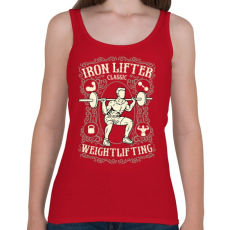 PRINTFASHION Guggolás vassal - Női atléta - Cseresznyepiros