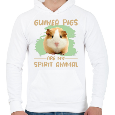 PRINTFASHION Guinea pigs are my spirit animal - Férfi kapucnis pulóver - Fehér