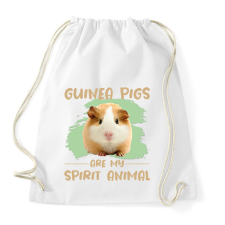 PRINTFASHION Guinea pigs are my spirit animal - Sportzsák, Tornazsák - Fehér tornazsák