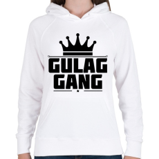 PRINTFASHION Gulag Gang - Női kapucnis pulóver - Fehér