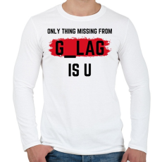 PRINTFASHION Gulag is your home. - Férfi hosszú ujjú póló - Fehér