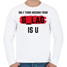 PRINTFASHION Gulag is your home. - Férfi pulóver - Fehér férfi pulóver, kardigán