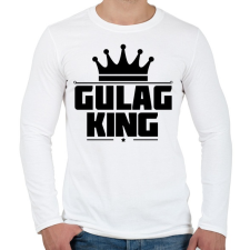 PRINTFASHION Gulag King - Férfi hosszú ujjú póló - Fehér férfi póló