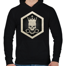 PRINTFASHION Gulag King - Férfi kapucnis pulóver - Fekete