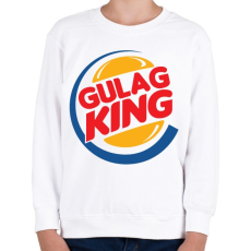 PRINTFASHION Gulag King - Gyerek pulóver - Fehér