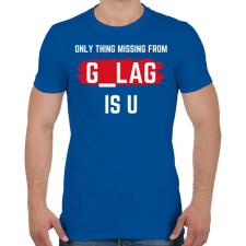 PRINTFASHION GULAG things - Férfi póló - Királykék férfi póló