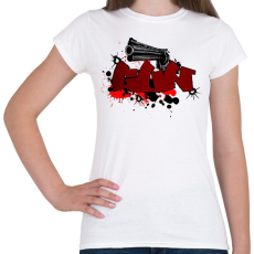 PRINTFASHION GUN - Női póló - Fehér