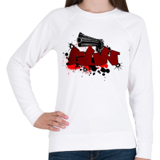 PRINTFASHION GUN - Női pulóver - Fehér