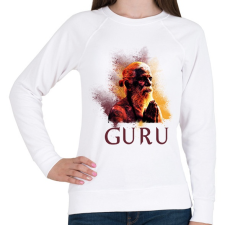 PRINTFASHION GURU - Női pulóver - Fehér női pulóver, kardigán