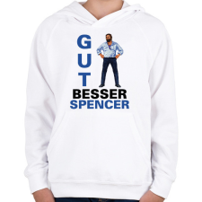 PRINTFASHION Gut, Besser, Spencer - Gyerek kapucnis pulóver - Fehér gyerek pulóver, kardigán