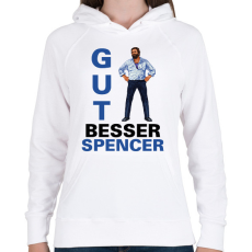 PRINTFASHION Gut, Besser, Spencer - Női kapucnis pulóver - Fehér