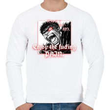 PRINTFASHION Guts minta (Berserk) - Férfi pulóver - Fehér férfi pulóver, kardigán