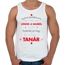 PRINTFASHION Gyakran gondolok arra, hogy lógok - Férfi atléta - Fehér atléta, trikó
