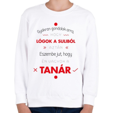 PRINTFASHION Gyakran gondolok arra, hogy lógok - Gyerek pulóver - Fehér gyerek pulóver, kardigán