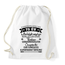 PRINTFASHION Gyártástól eltelt idő szülinapi (egyedi számmal)  - Sportzsák, Tornazsák - Fehér tornazsák