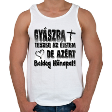 PRINTFASHION gyászba teszed az életem - Férfi atléta - Fehér