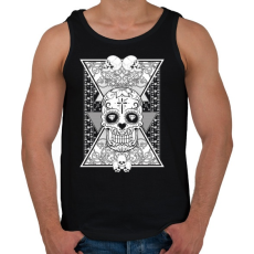 PRINTFASHION Gyémánt koponya - Férfi atléta - Fekete