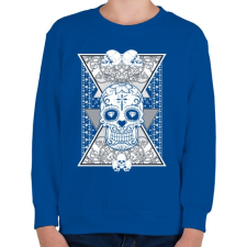 PRINTFASHION Gyémánt koponya - Gyerek pulóver - Királykék gyerek pulóver, kardigán