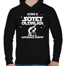 PRINTFASHION Gyere a Sötét oldalra - Férfi kapucnis pulóver - Fekete férfi pulóver, kardigán