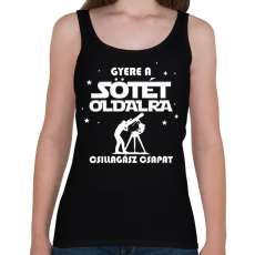 PRINTFASHION Gyere a Sötét oldalra - Női atléta - Fekete