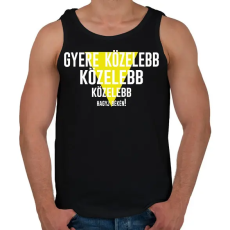 PRINTFASHION Gyere közelebb - fehér - Férfi atléta - Fekete