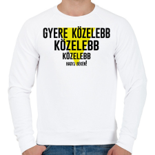 PRINTFASHION Gyere közelebb - fekete - Férfi pulóver - Fehér férfi pulóver, kardigán