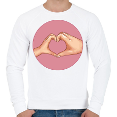 PRINTFASHION Gyerek és szülő szeretet - Férfi pulóver - Fehér