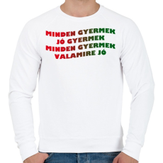 PRINTFASHION GYERMEK - Férfi pulóver - Fehér