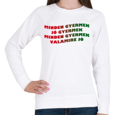 PRINTFASHION GYERMEK - Női pulóver - Fehér