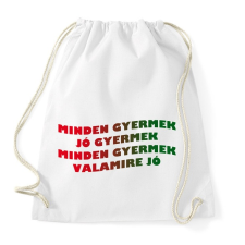 PRINTFASHION GYERMEK - Sportzsák, Tornazsák - Fehér tornazsák