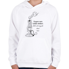 PRINTFASHION Gyertya - Gyerek kapucnis pulóver - Fehér