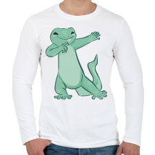 PRINTFASHION Gyík - Férfi hosszú ujjú póló - Fehér férfi póló