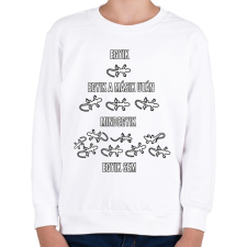 PRINTFASHION gyíkok - Gyerek pulóver - Fehér gyerek pulóver, kardigán