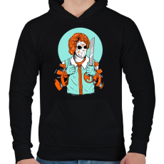 PRINTFASHION Gyilkos bohóc - Férfi kapucnis pulóver - Fekete