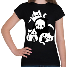 PRINTFASHION Gyilkos cicák - Női póló - Fekete női póló