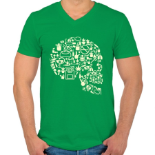 PRINTFASHION Gyilkos füst - Férfi V-nyakú póló - Zöld férfi póló