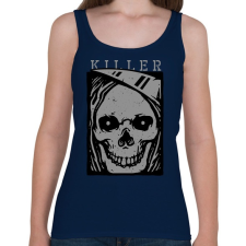 PRINTFASHION Gyilkos - Női atléta - Sötétkék női trikó