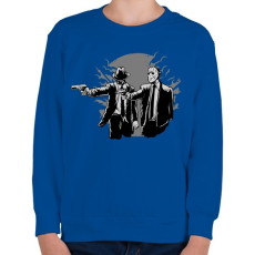 PRINTFASHION Gyilkos páros - Gyerek pulóver - Királykék