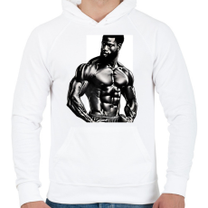 PRINTFASHION Gym 01 - Férfi kapucnis pulóver - Fehér