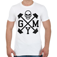 PRINTFASHION Gym - koponyával - Férfi póló - Fehér