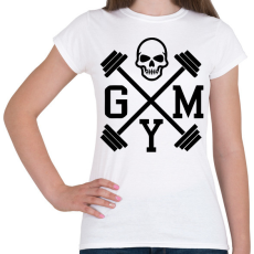 PRINTFASHION Gym - koponyával - Női póló - Fehér