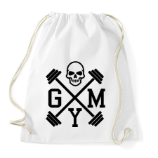 PRINTFASHION Gym - koponyával - Sportzsák, Tornazsák - Fehér tornazsák
