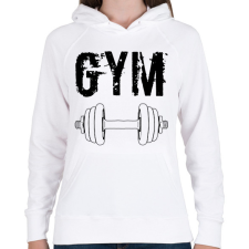 PRINTFASHION Gym  - Női kapucnis pulóver - Fehér női pulóver, kardigán