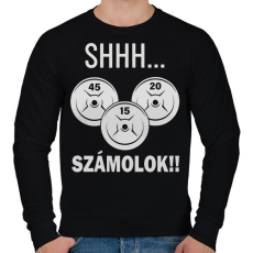 PRINTFASHION GYM things - Férfi pulóver - Fekete