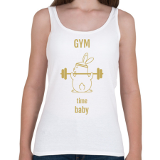 PRINTFASHION gym time baby - Női atléta - Fehér női trikó