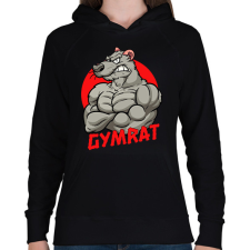PRINTFASHION Gymrat 2 - Női kapucnis pulóver - Fekete női pulóver, kardigán