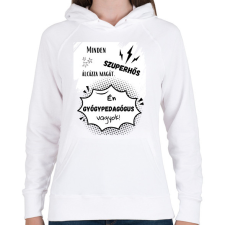 PRINTFASHION Gyógypedagógus - Női kapucnis pulóver - Fehér női pulóver, kardigán